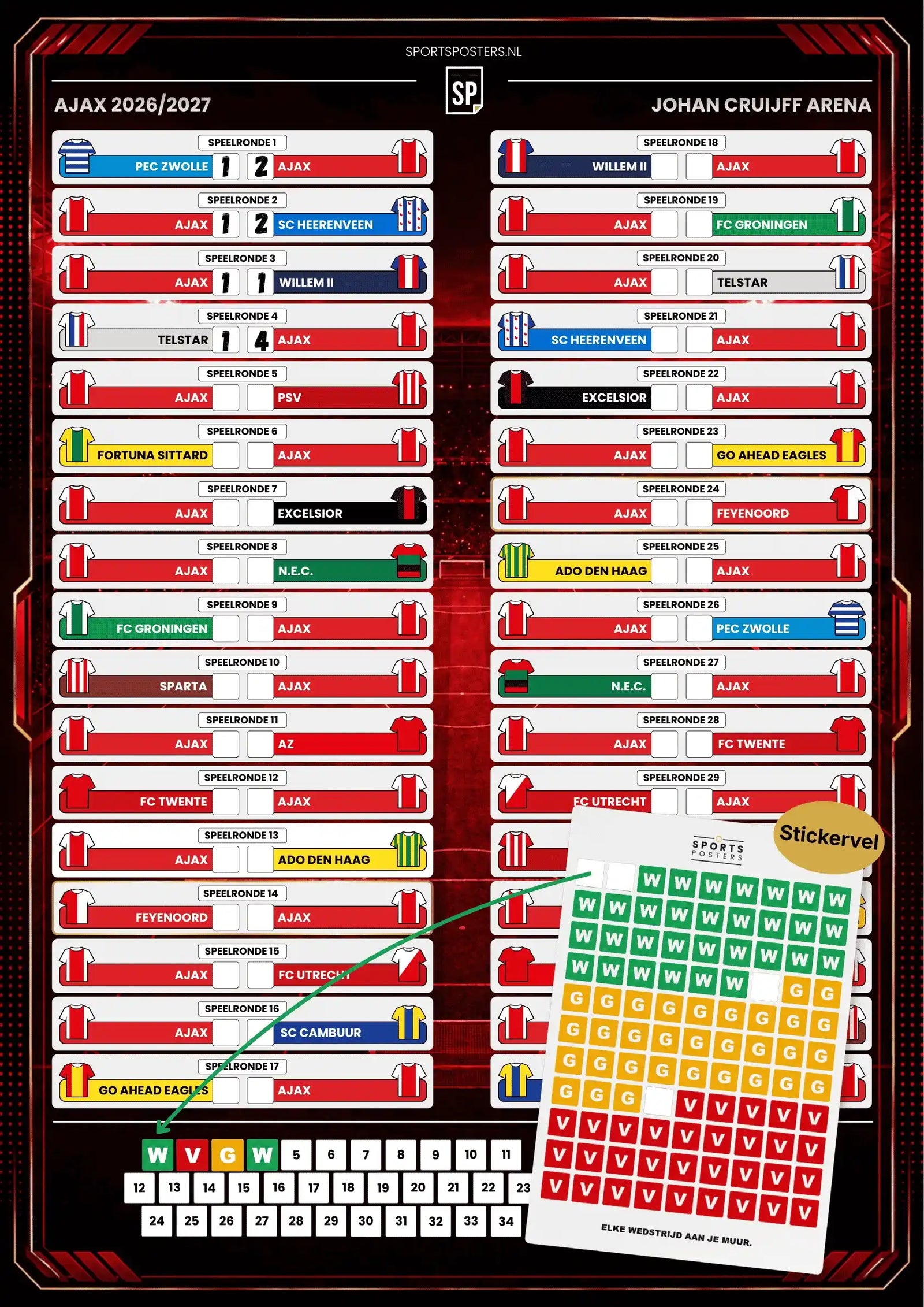 Ajax 2026/2027 Invul Poster