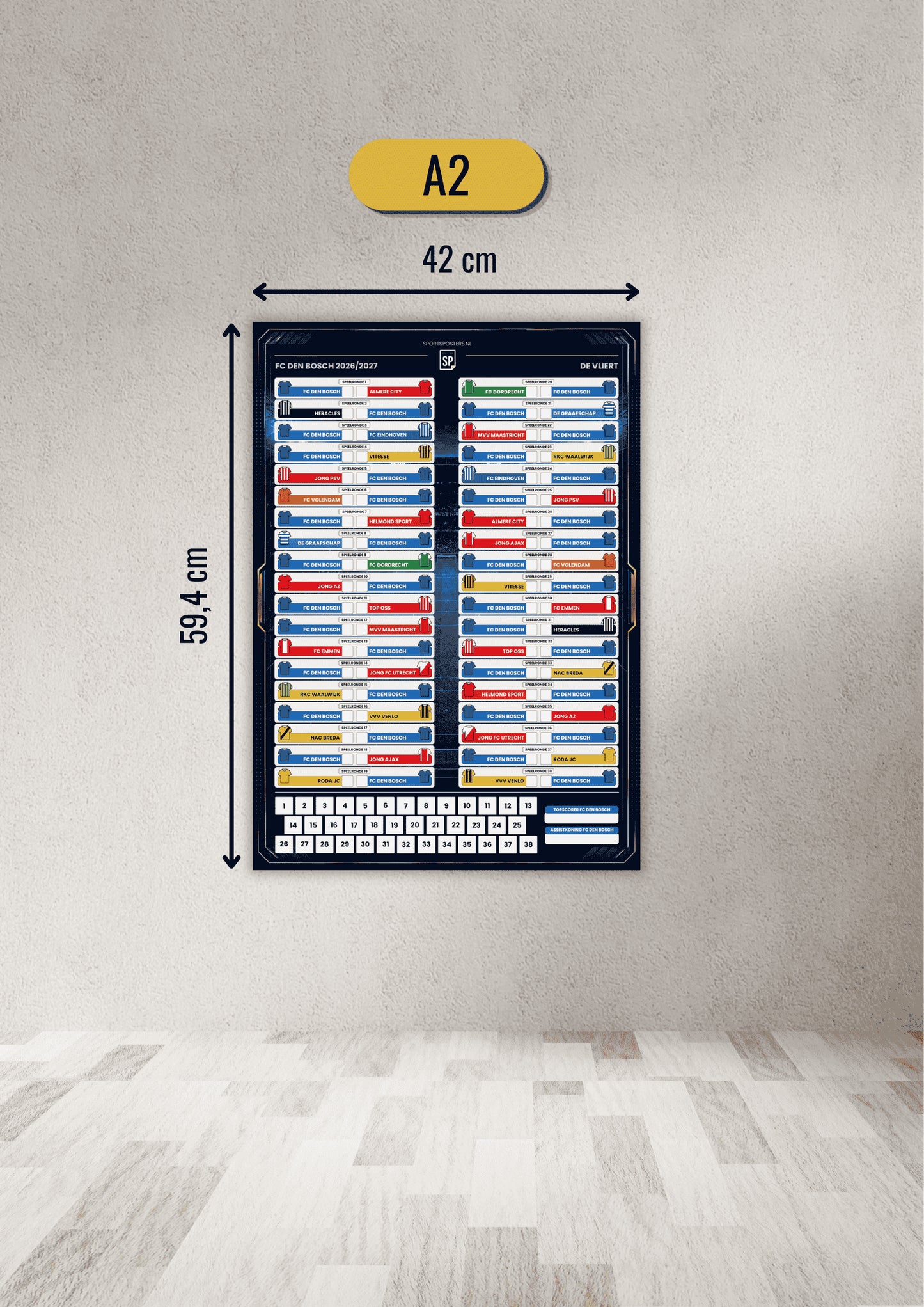 FC den Bosch 2026/2027 Invul Poster A2