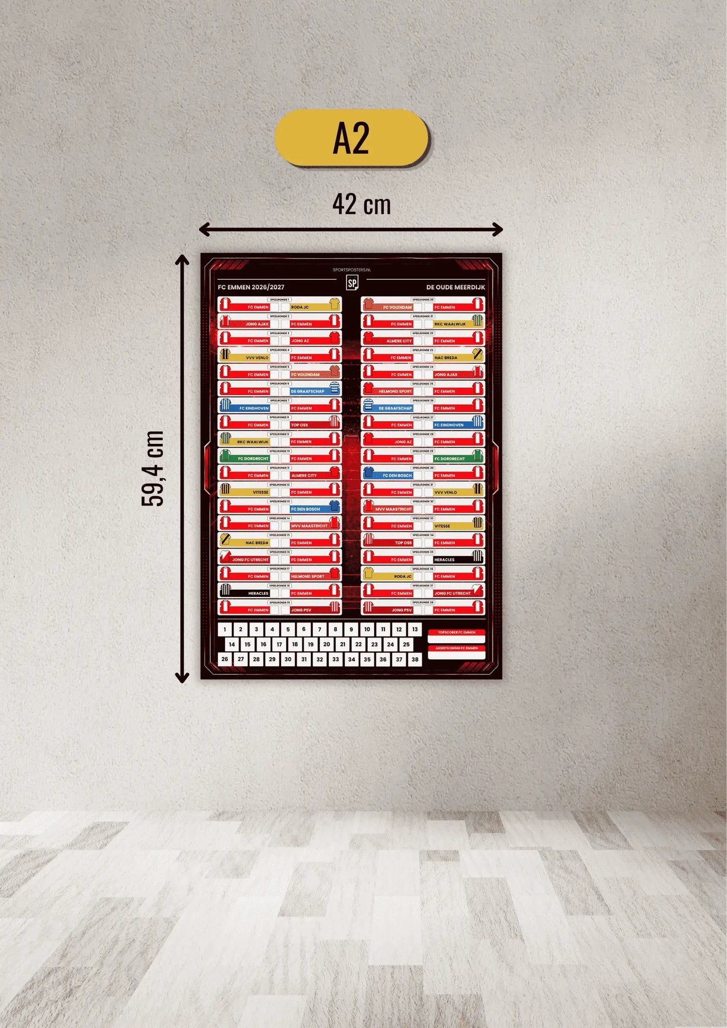 FC Emmen 2026/2027 Invul Poster A2