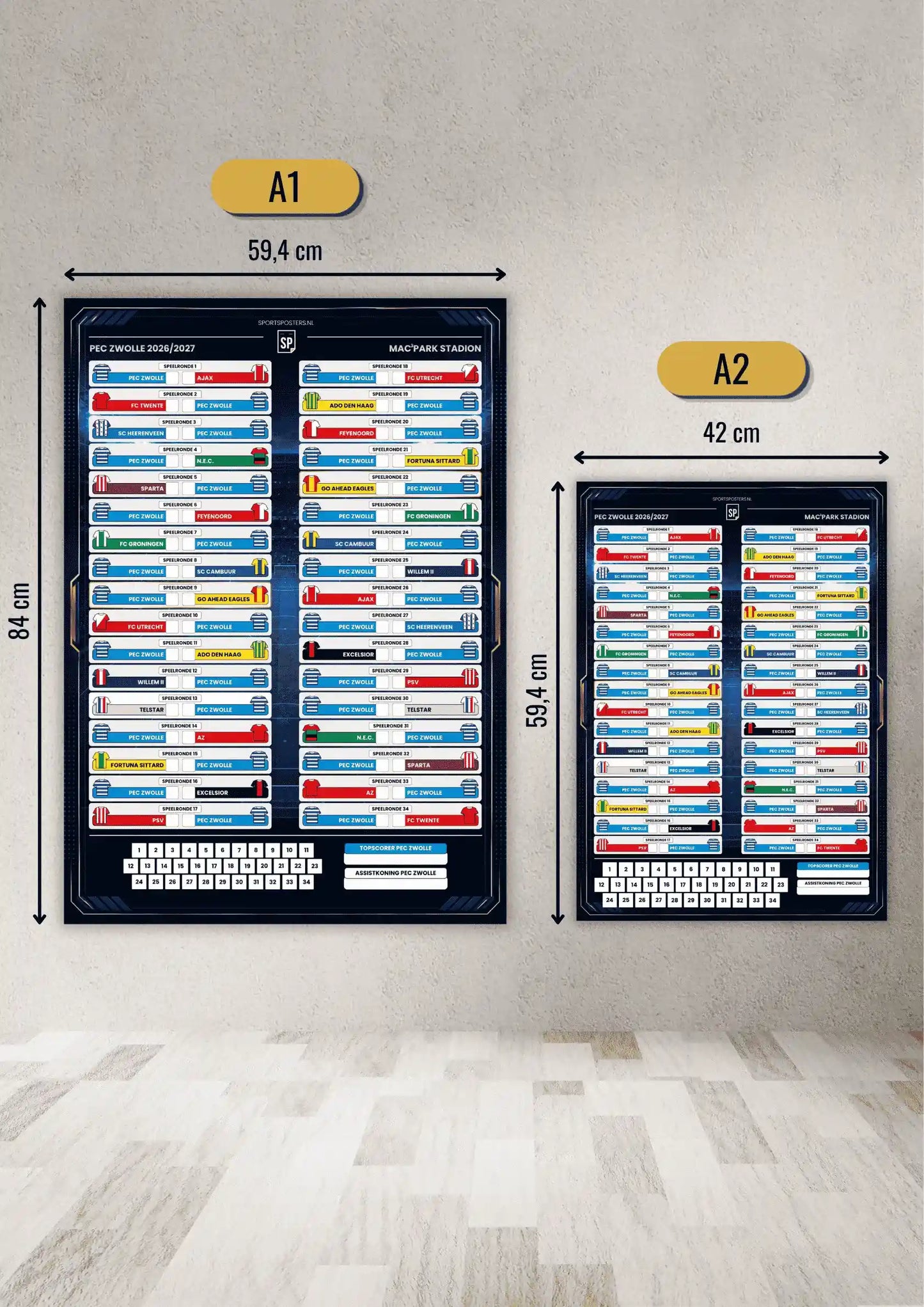 PEC Zwolle 2026/2027 Invul Poster