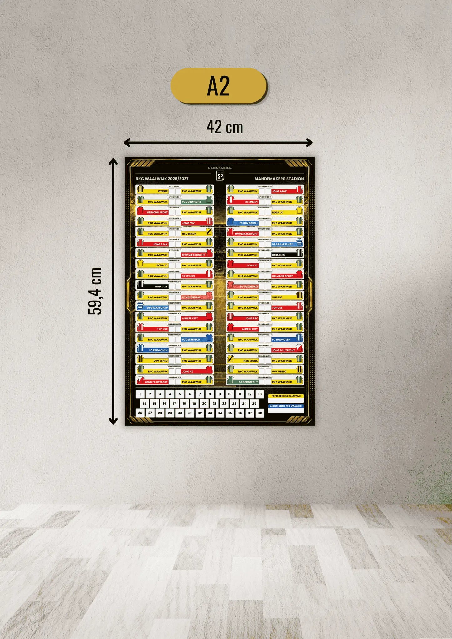 RKC Waalwijk 2026/2027 Invul Poster A2