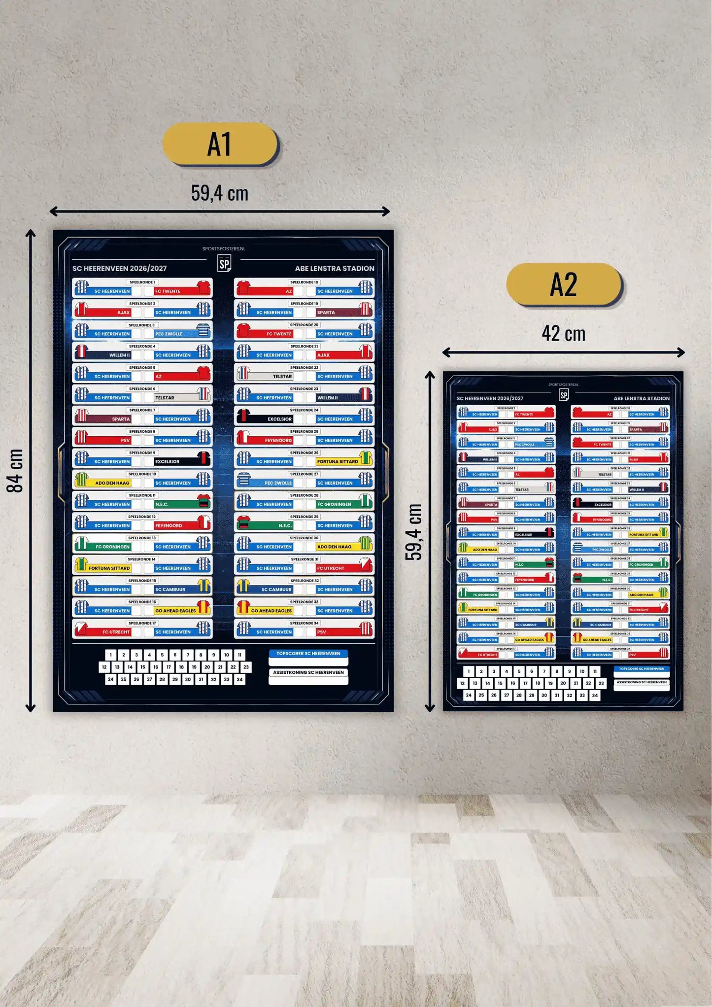 SC Heerenveen 2026/2027 Invul Poster