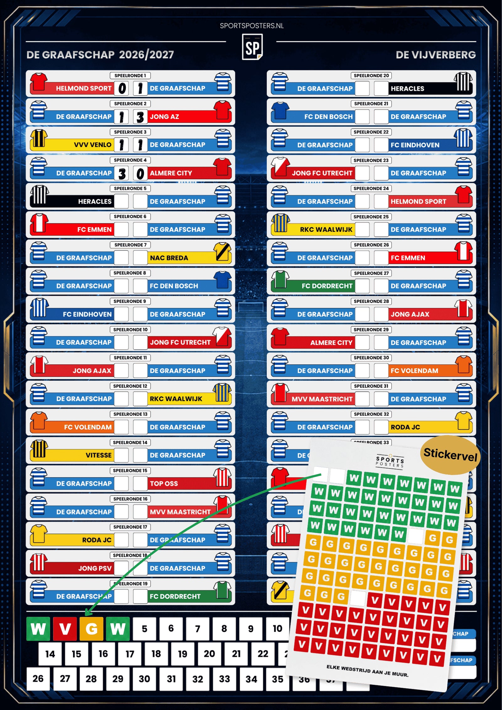 De Graafschap 2026/2027 Invul Poster A2