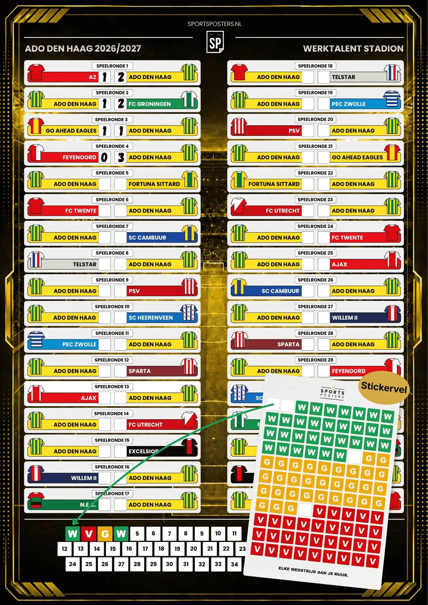 ADO Den Haag 2026/2027 Invul Poster