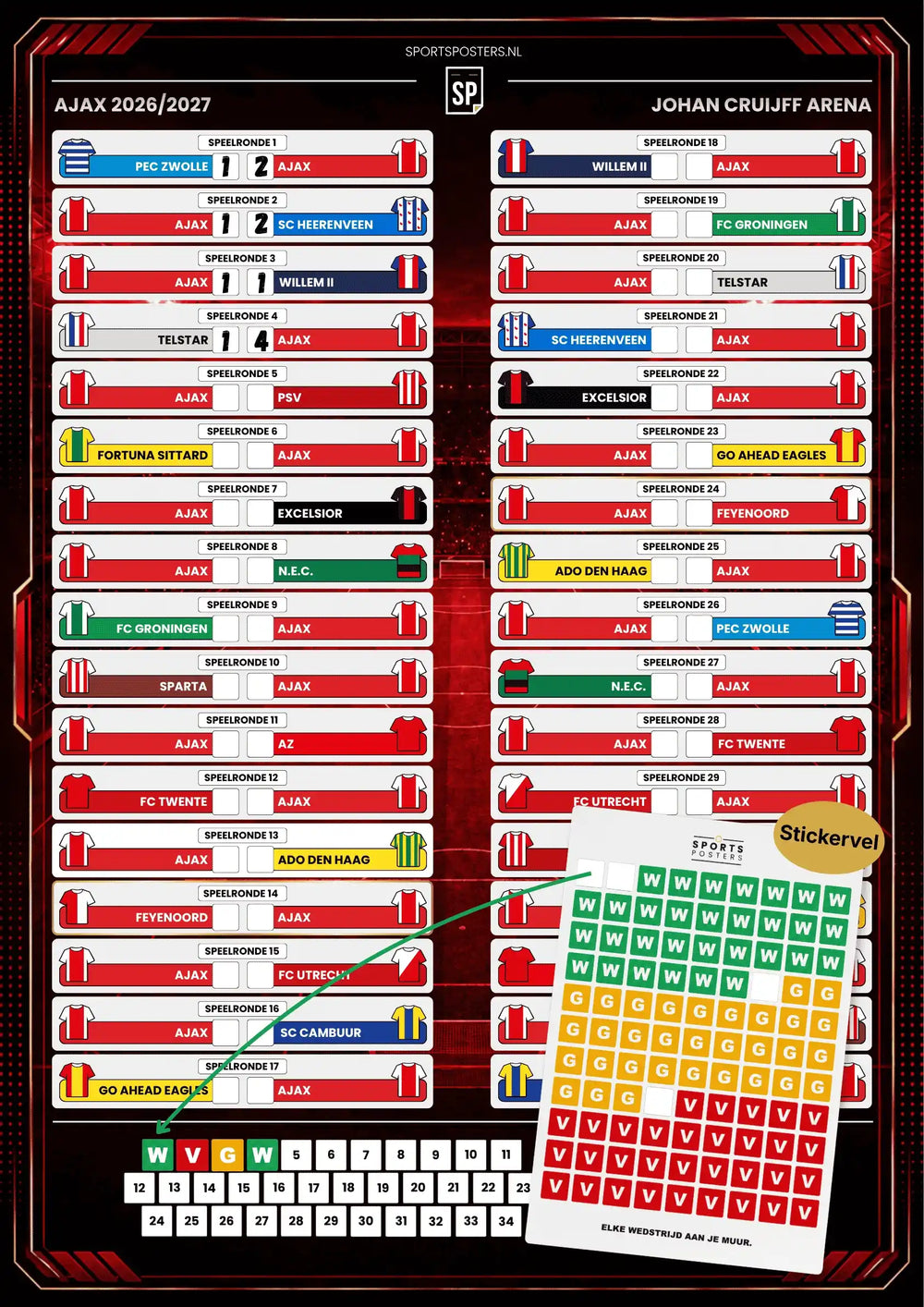 Ajax 2026/2027 Invul Poster