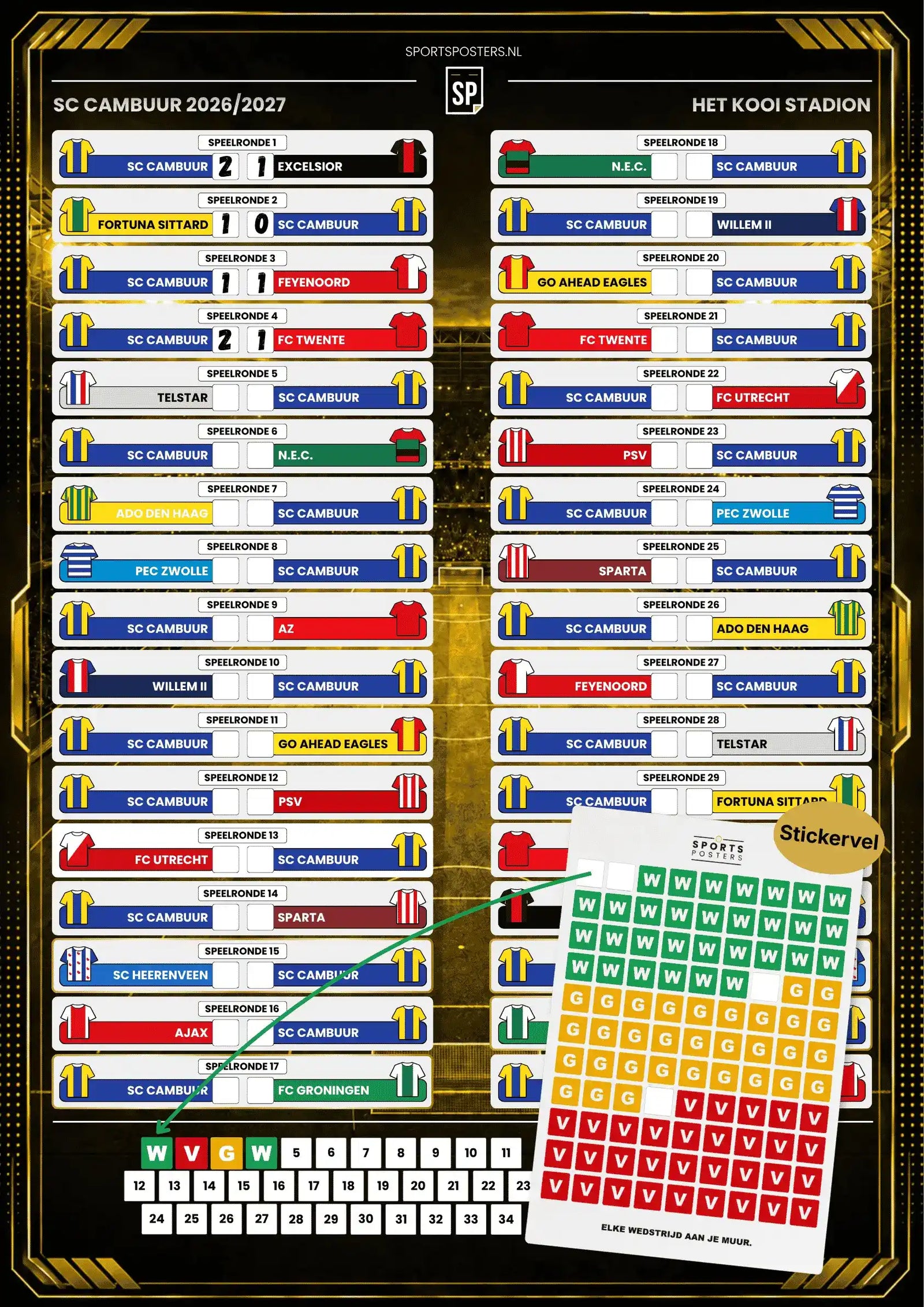 SC Cambuur 2026/2027 Invul Poster