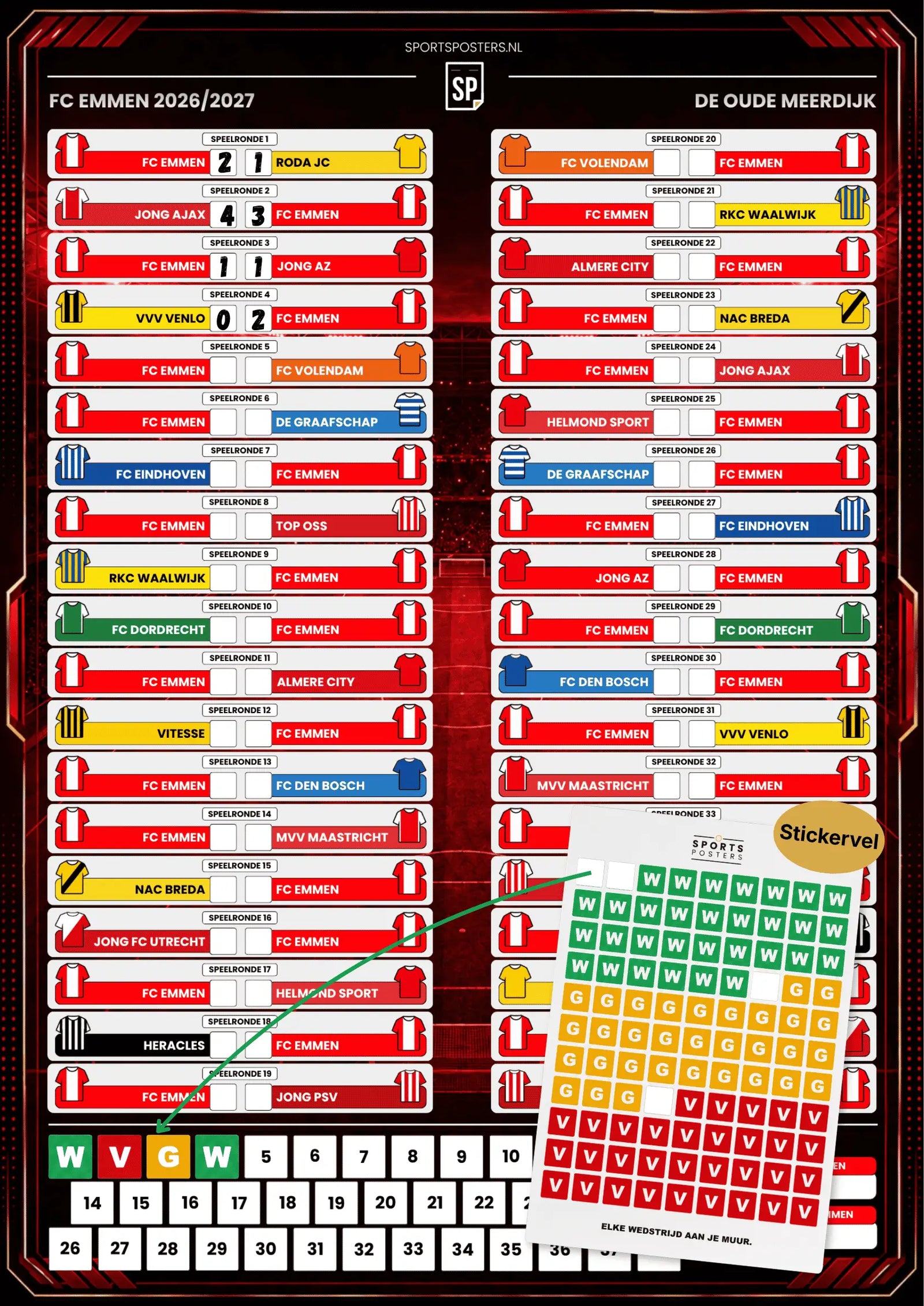 FC Emmen 2026/2027 Invul Poster A2