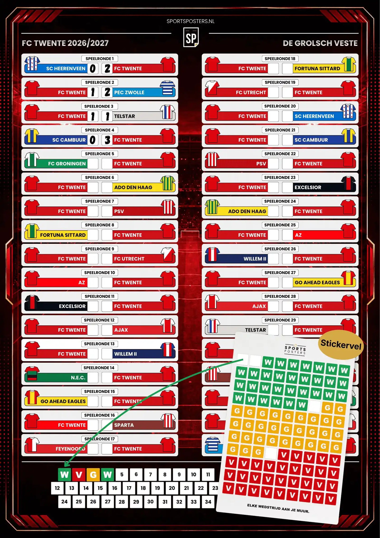 FC Twente 2026/2027 Invul Poster