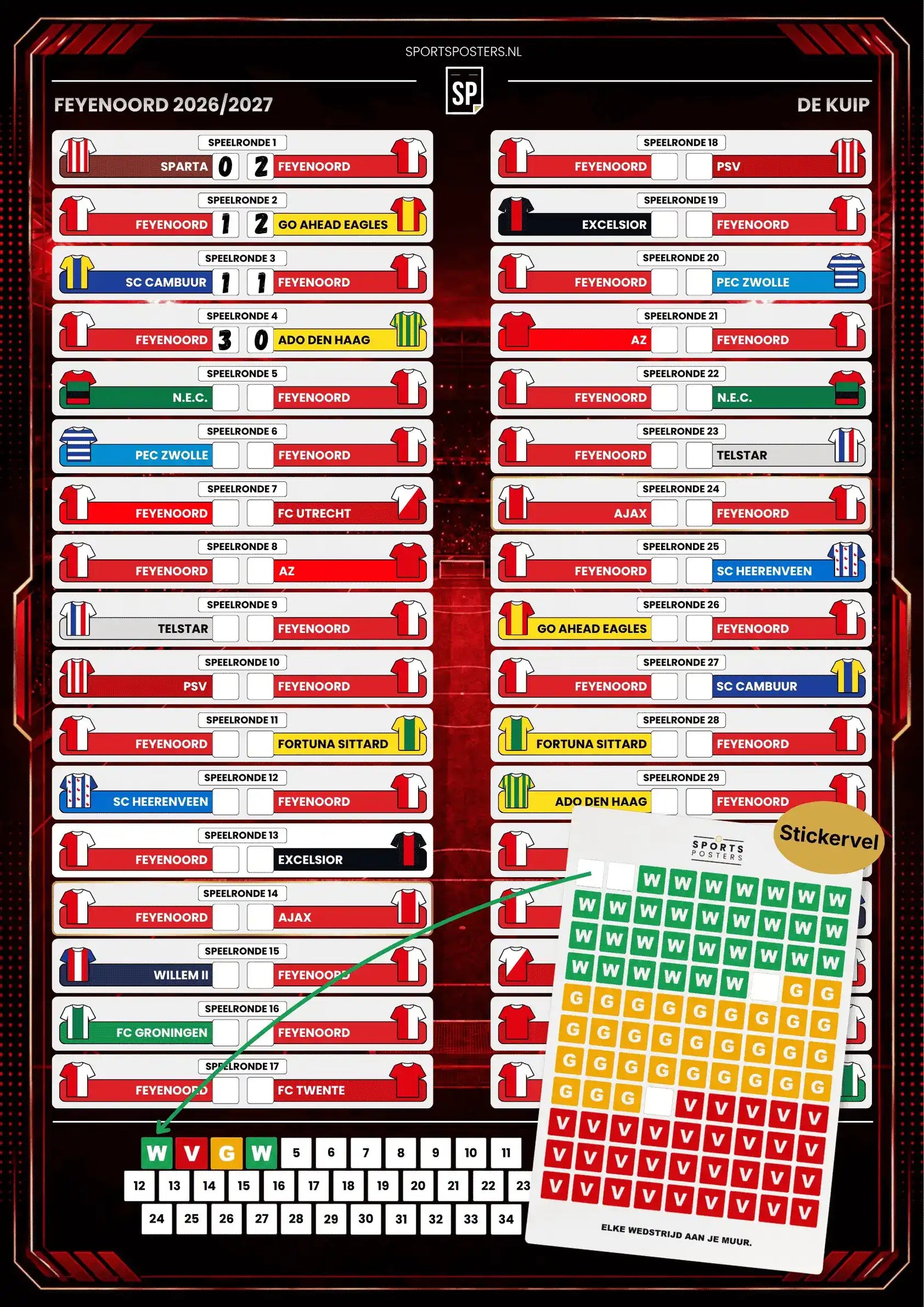 Feyenoord 2026/2027 Invul Poster