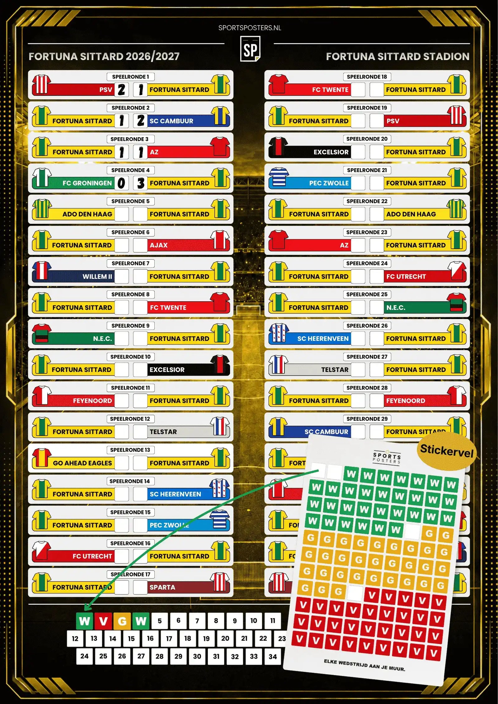 Fortuna Sittard 2026/2027 Invul Poster