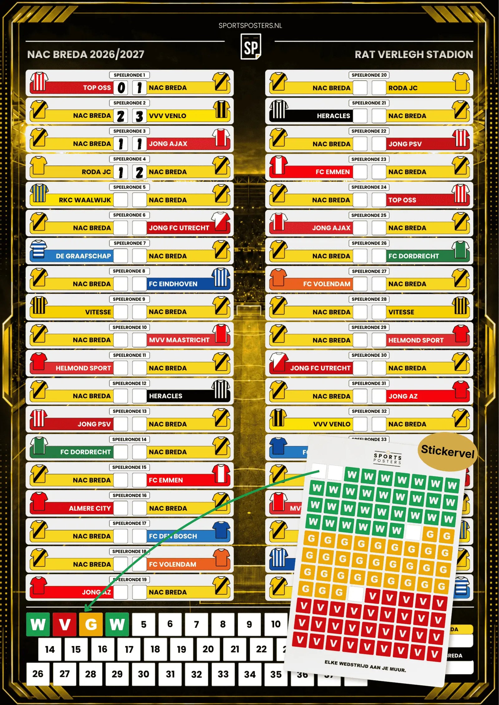 NAC Breda 2026/2027 Invul Poster A2