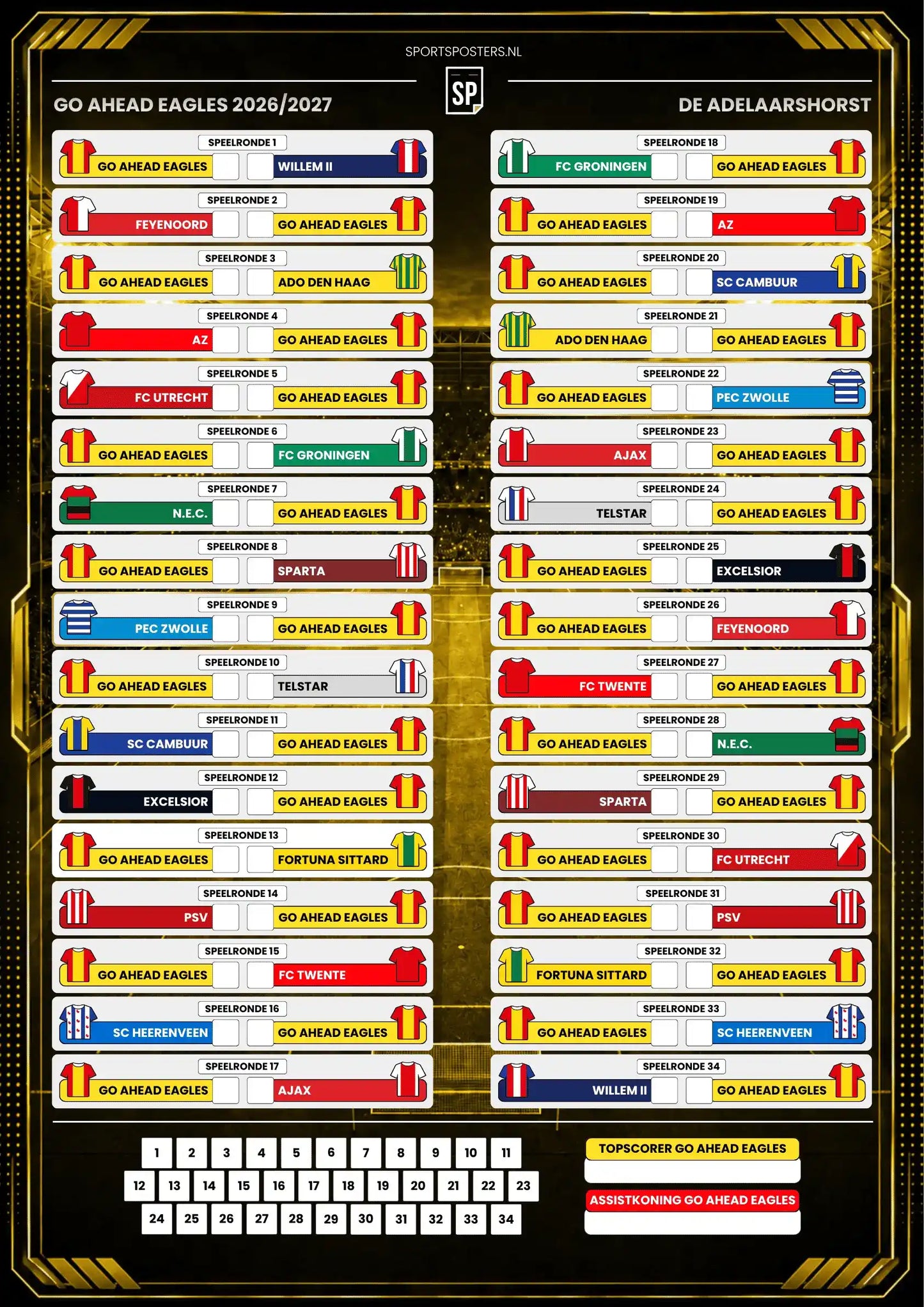 Go Ahead Eagles 2026/2027 Invul Poster