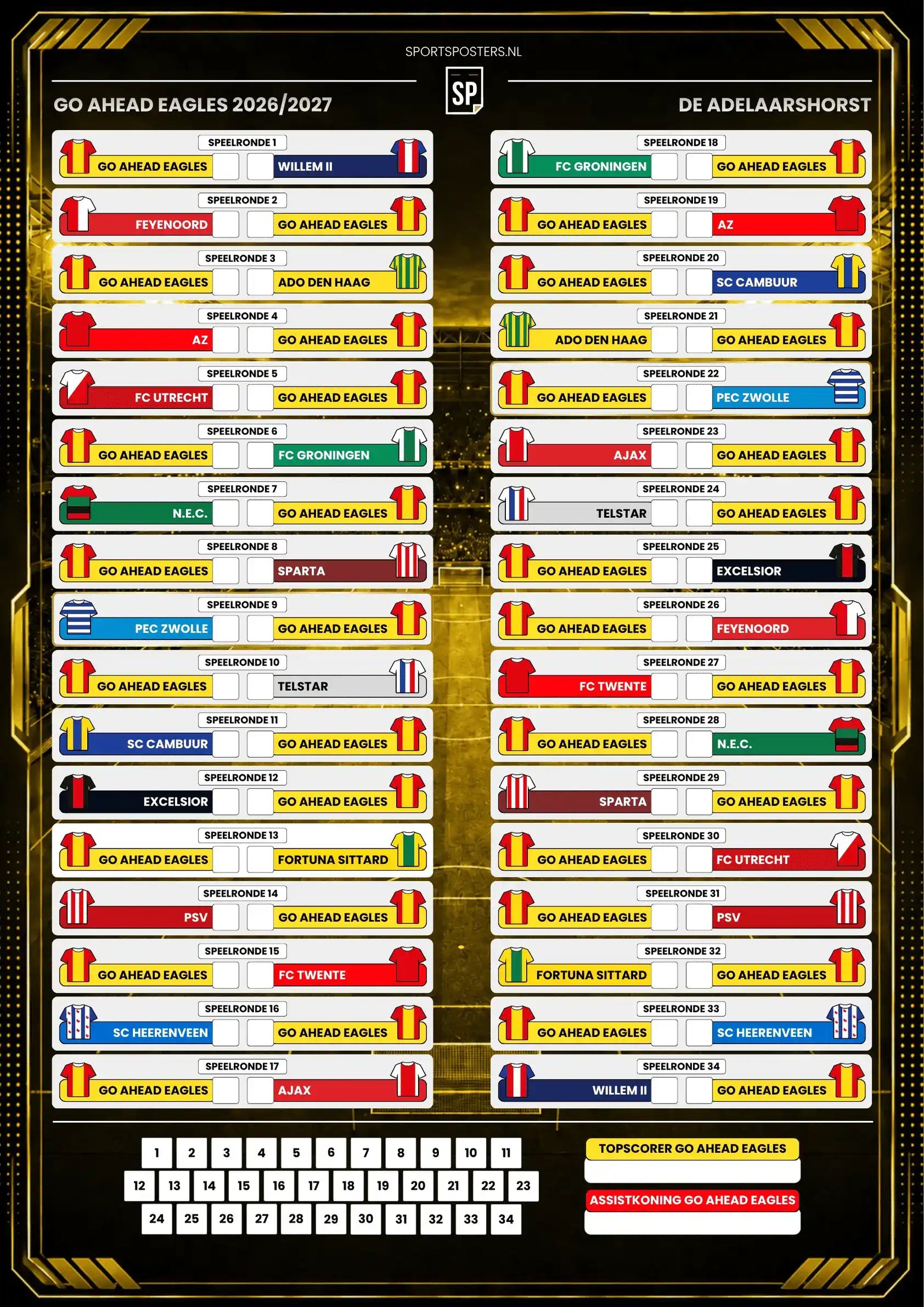 Go Ahead Eagles 2026/2027 Invul Poster