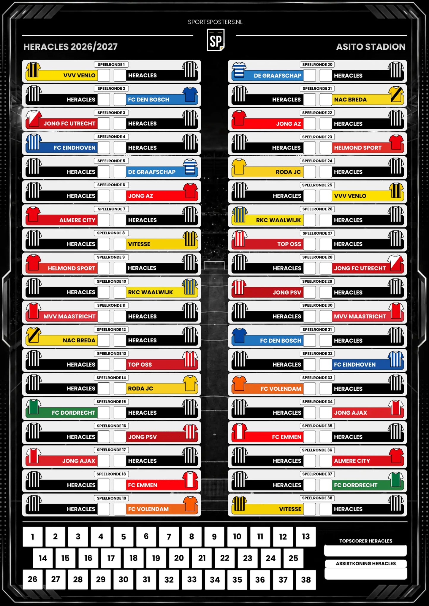 Heracles 2026/2027 Invul Poster A2