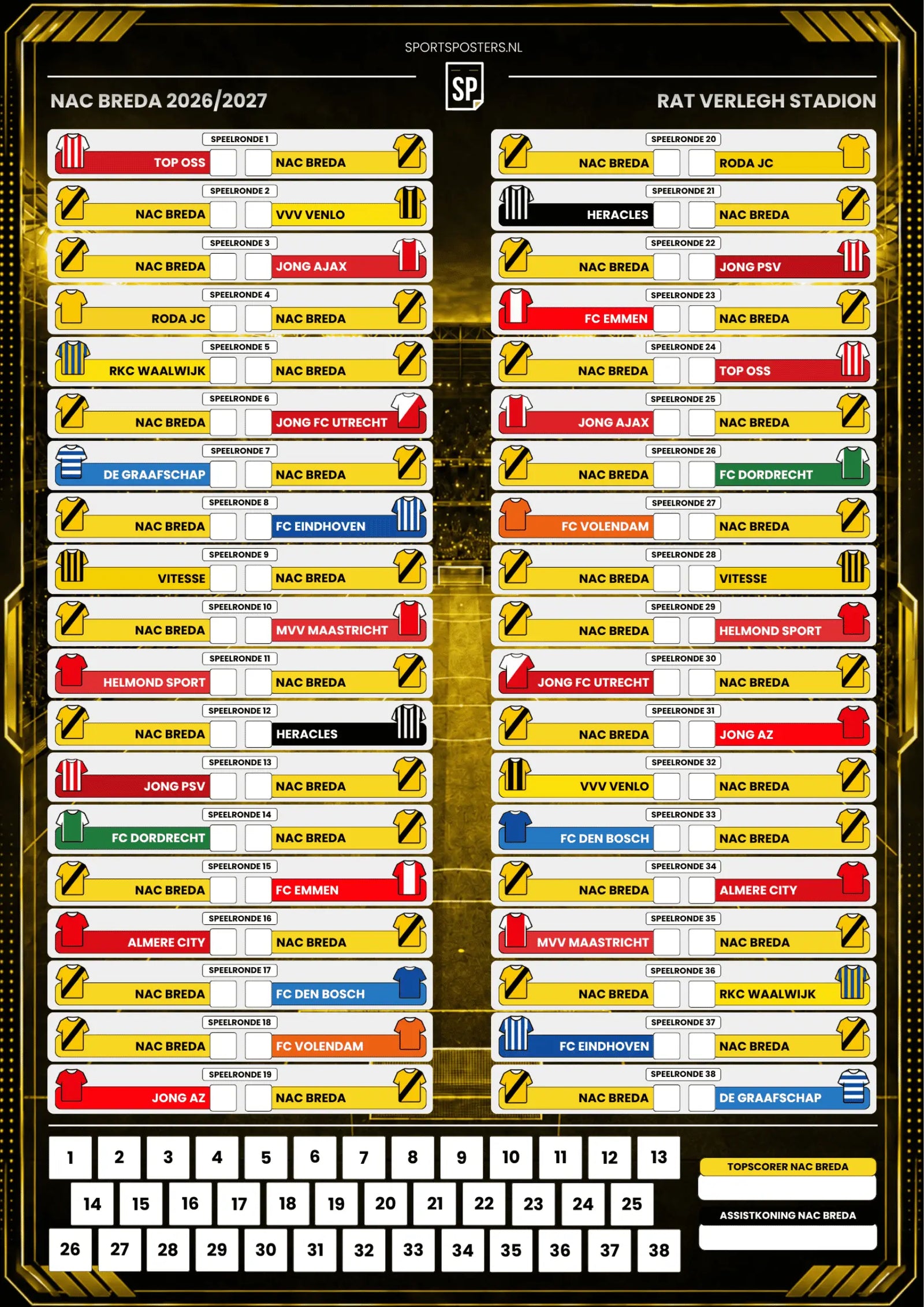 NAC Breda 2026/2027 Invul Poster A2