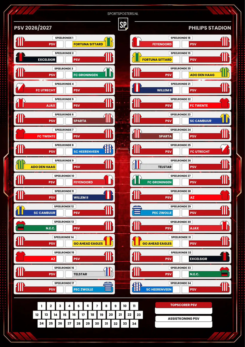 PSV 2026/2027 Invul Poster