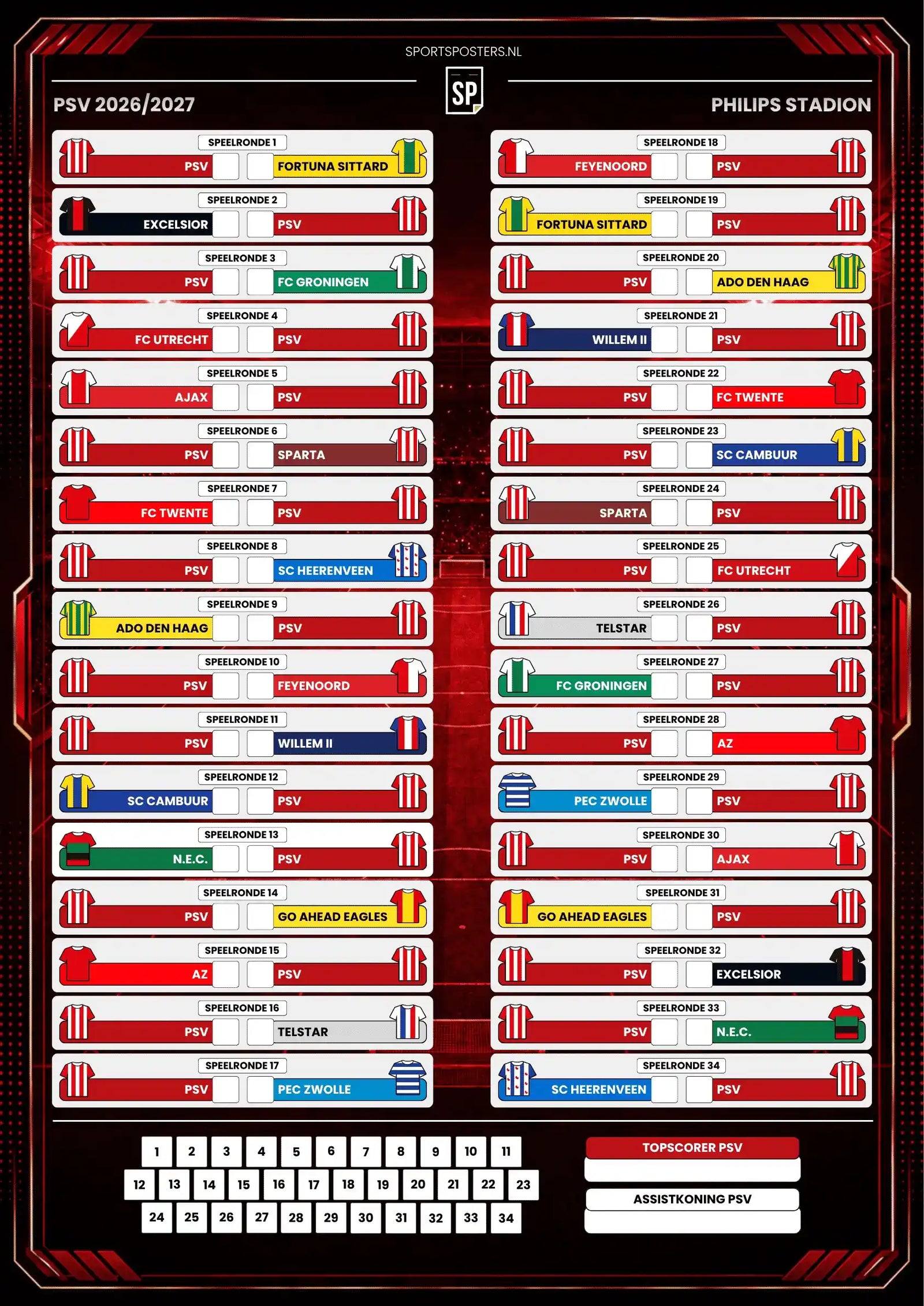 PSV 2026/2027 Invul Poster