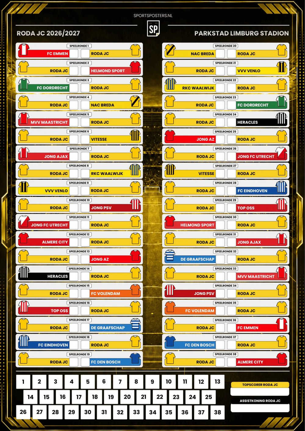 Roda JC 2026/2027 Invul Poster A2