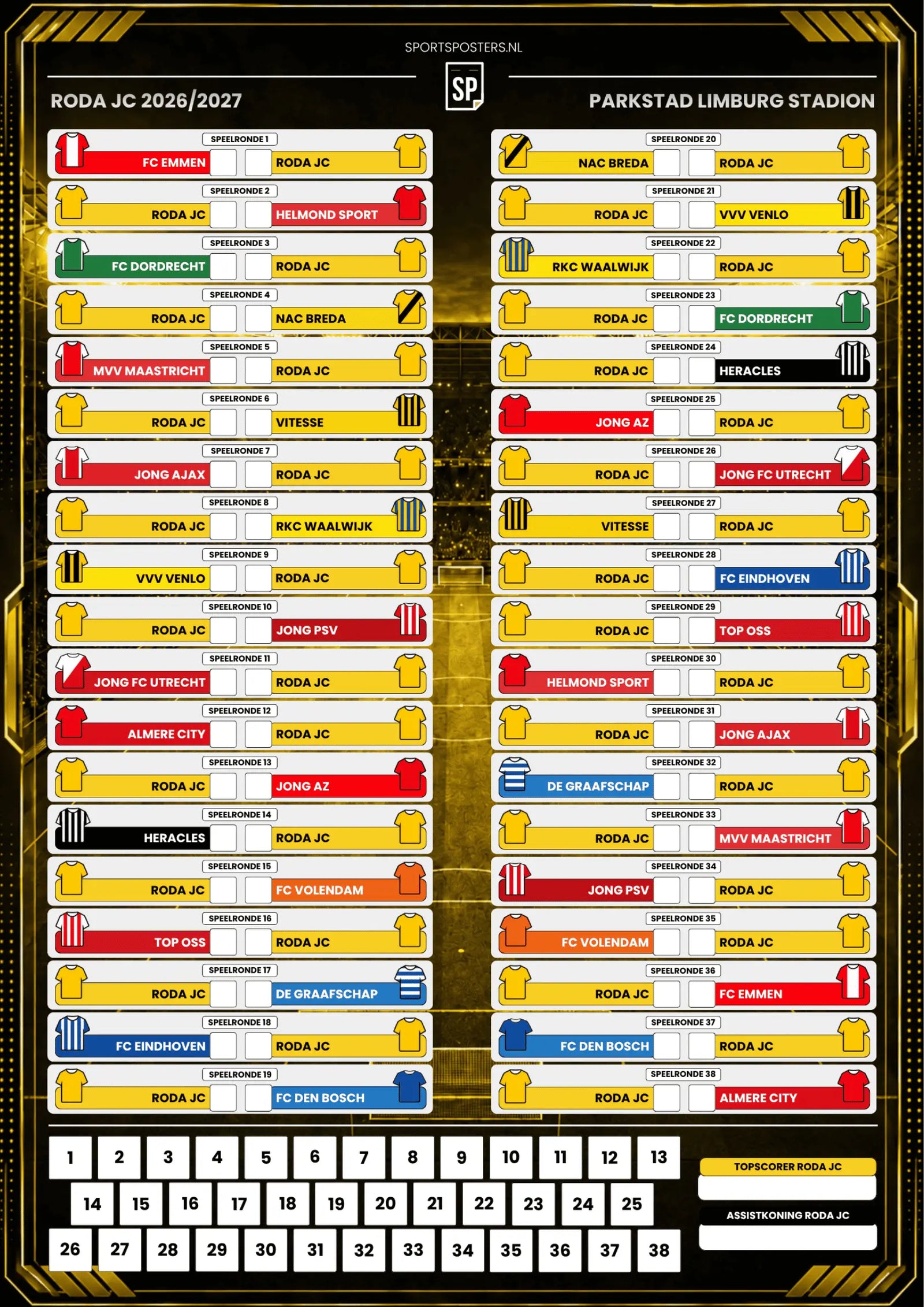 Roda JC 2026/2027 Invul Poster A2
