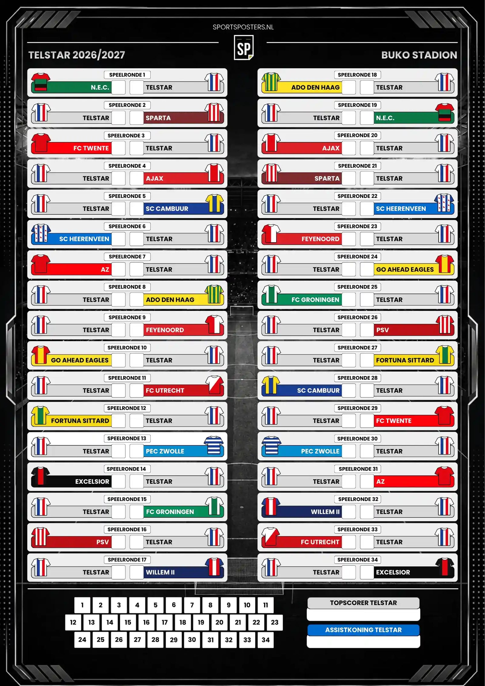 Telstar 2026/2027 Invul Poster