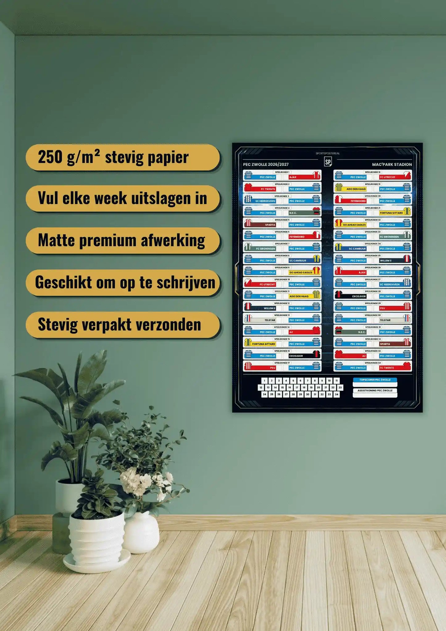 PEC Zwolle 2026/2027 Invul Poster
