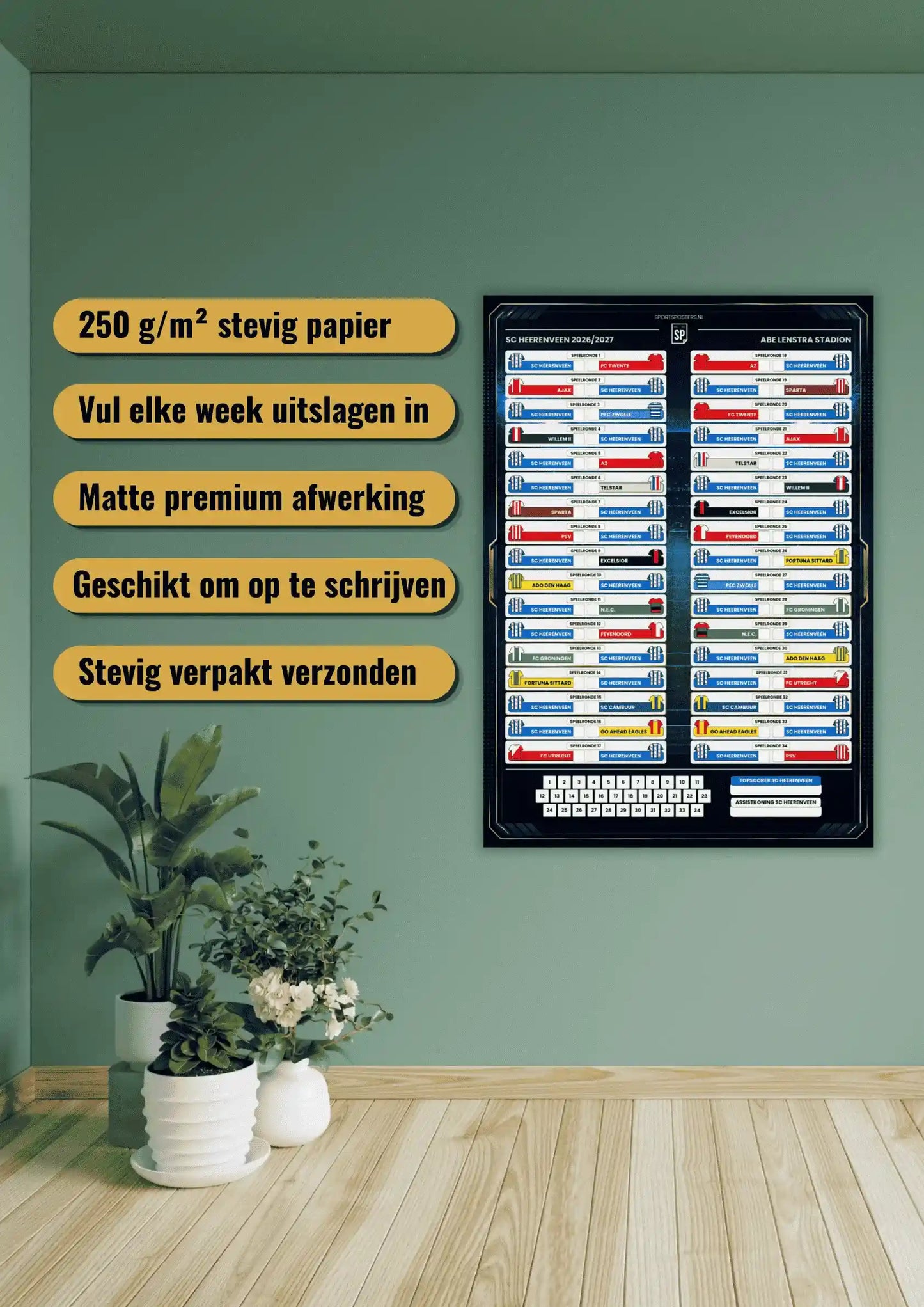 SC Heerenveen 2026/2027 Invul Poster